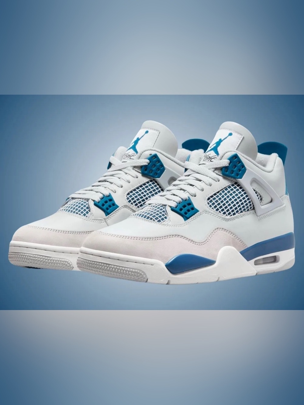 NIKE JORDAN 4 RETRO MILITARY BLUE SIZE 7